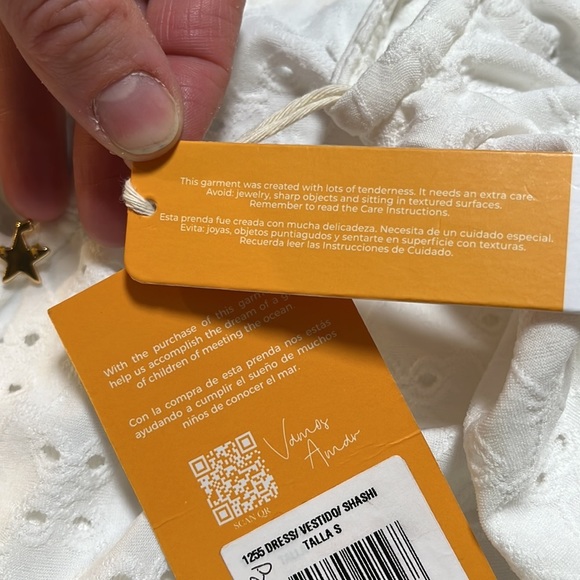 Anthropologie Encantadore White Eyelet Lace Ruffled Shashi Maxi Dress NWT - Picture 7 of 14